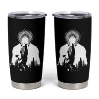 Bigfoot Native American Chief Tumbler Cup Hunting Spear Warrior Graphic