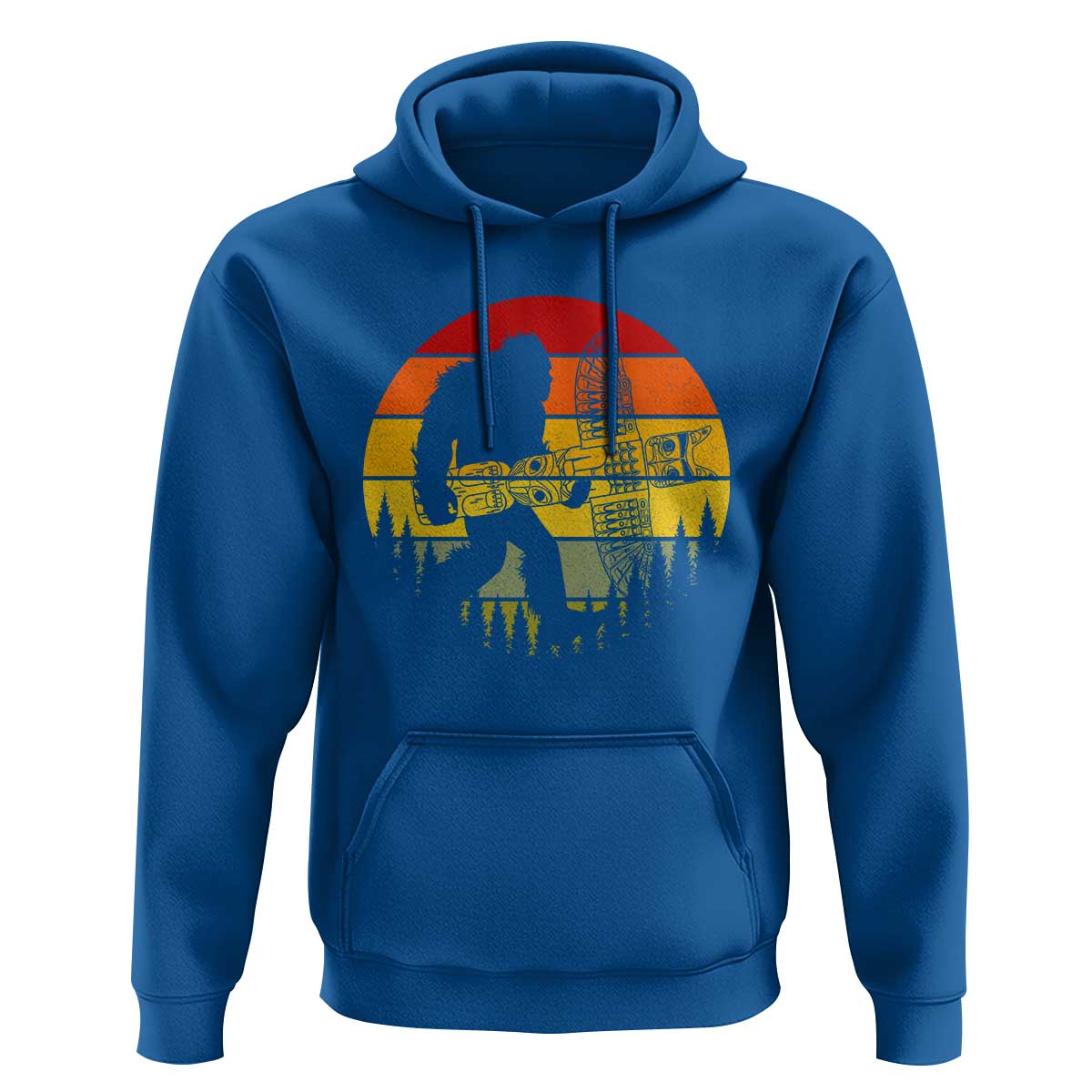 Vintage Pacific Northwest Bigfoot With Totem Pole Hoodie