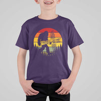 Vintage Pacific Northwest Bigfoot With Totem Pole T Shirt For Kid