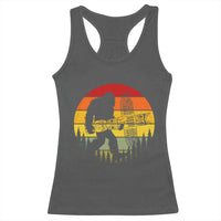 Vintage Pacific Northwest Bigfoot With Totem Pole Racerback Tank Top