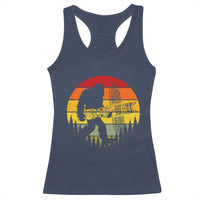 Vintage Pacific Northwest Bigfoot With Totem Pole Racerback Tank Top