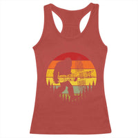 Vintage Pacific Northwest Bigfoot With Totem Pole Racerback Tank Top