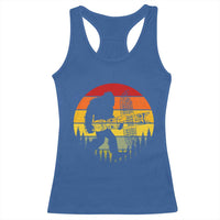 Vintage Pacific Northwest Bigfoot With Totem Pole Racerback Tank Top