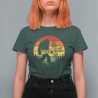 Vintage Pacific Northwest Bigfoot With Totem Pole T Shirt For Women