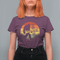 Vintage Pacific Northwest Bigfoot With Totem Pole T Shirt For Women