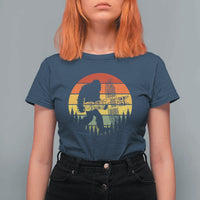 Vintage Pacific Northwest Bigfoot With Totem Pole T Shirt For Women