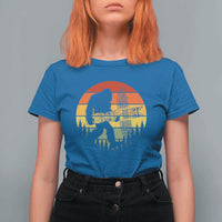 Vintage Pacific Northwest Bigfoot With Totem Pole T Shirt For Women