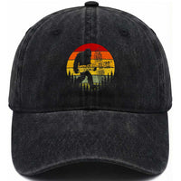 Vintage Pacific Northwest Bigfoot With Totem Pole Washed Cotton Baseball Cap