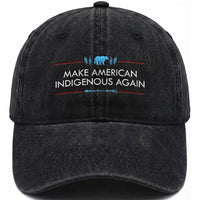 Make America Indigenous Again Washed Cotton Baseball Cap Native Heritage Pride