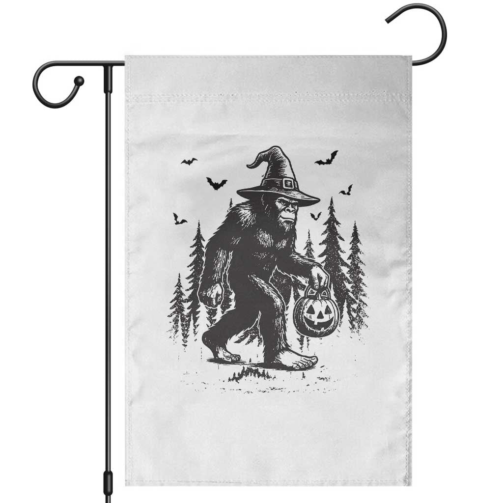 Funny Halloween Gift Garden Flag Bigfoot Witch Costume - Wonder Print Shop