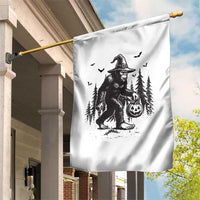 Funny Halloween Gift Garden Flag Bigfoot Witch Costume - Wonder Print Shop