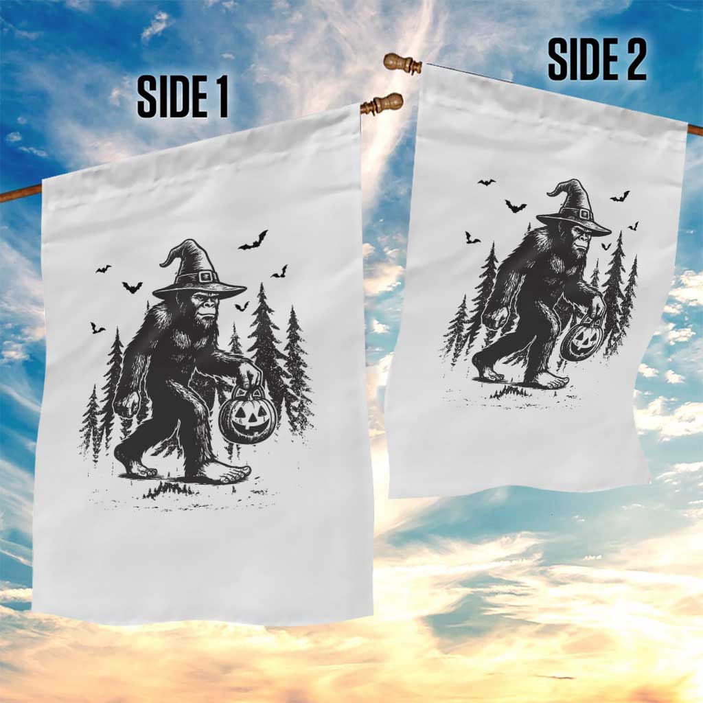 Funny Halloween Gift Garden Flag Bigfoot Witch Costume - Wonder Print Shop