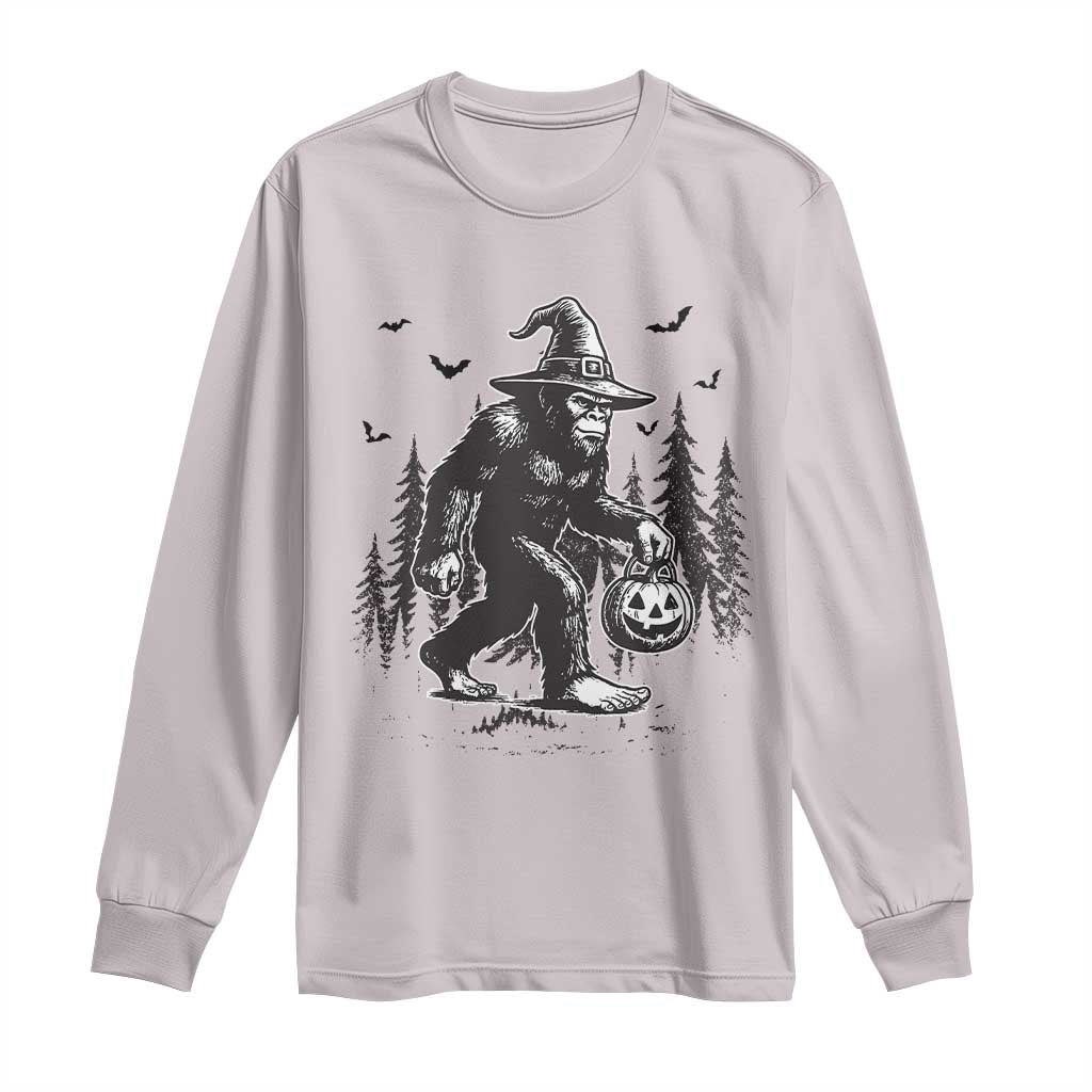 Funny Halloween Gift Long Sleeve Shirt Bigfoot Witch Costume - Wonder Print Shop