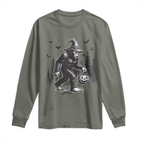 Funny Halloween Gift Long Sleeve Shirt Bigfoot Witch Costume - Wonder Print Shop