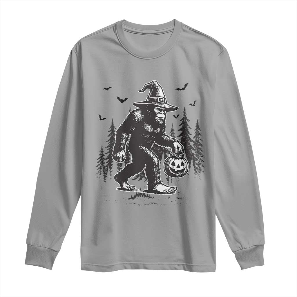 Funny Halloween Gift Long Sleeve Shirt Bigfoot Witch Costume - Wonder Print Shop