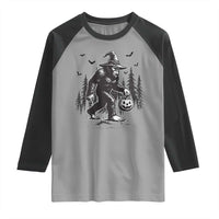 Funny Halloween Gift Raglan Shirt Bigfoot Witch Costume - Wonder Print Shop