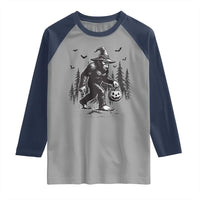 Funny Halloween Gift Raglan Shirt Bigfoot Witch Costume - Wonder Print Shop