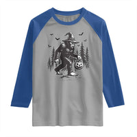 Funny Halloween Gift Raglan Shirt Bigfoot Witch Costume - Wonder Print Shop