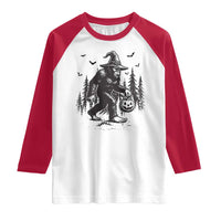 Funny Halloween Gift Raglan Shirt Bigfoot Witch Costume - Wonder Print Shop