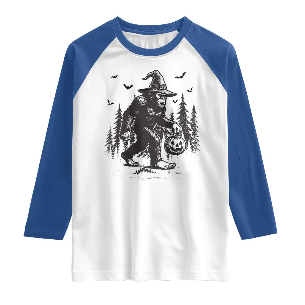 Funny Halloween Gift Raglan Shirt Bigfoot Witch Costume - Wonder Print Shop