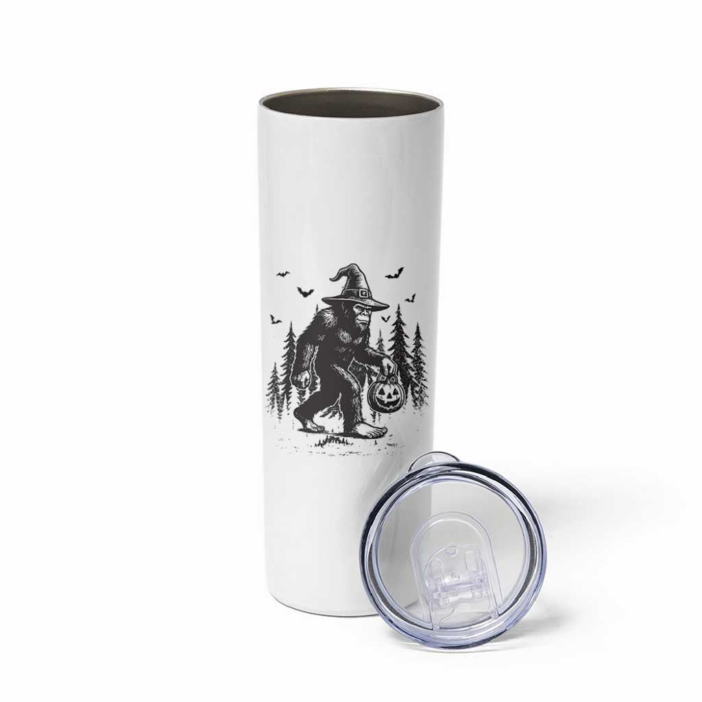 Funny Halloween Gift Skinny Tumbler Bigfoot Witch Costume
