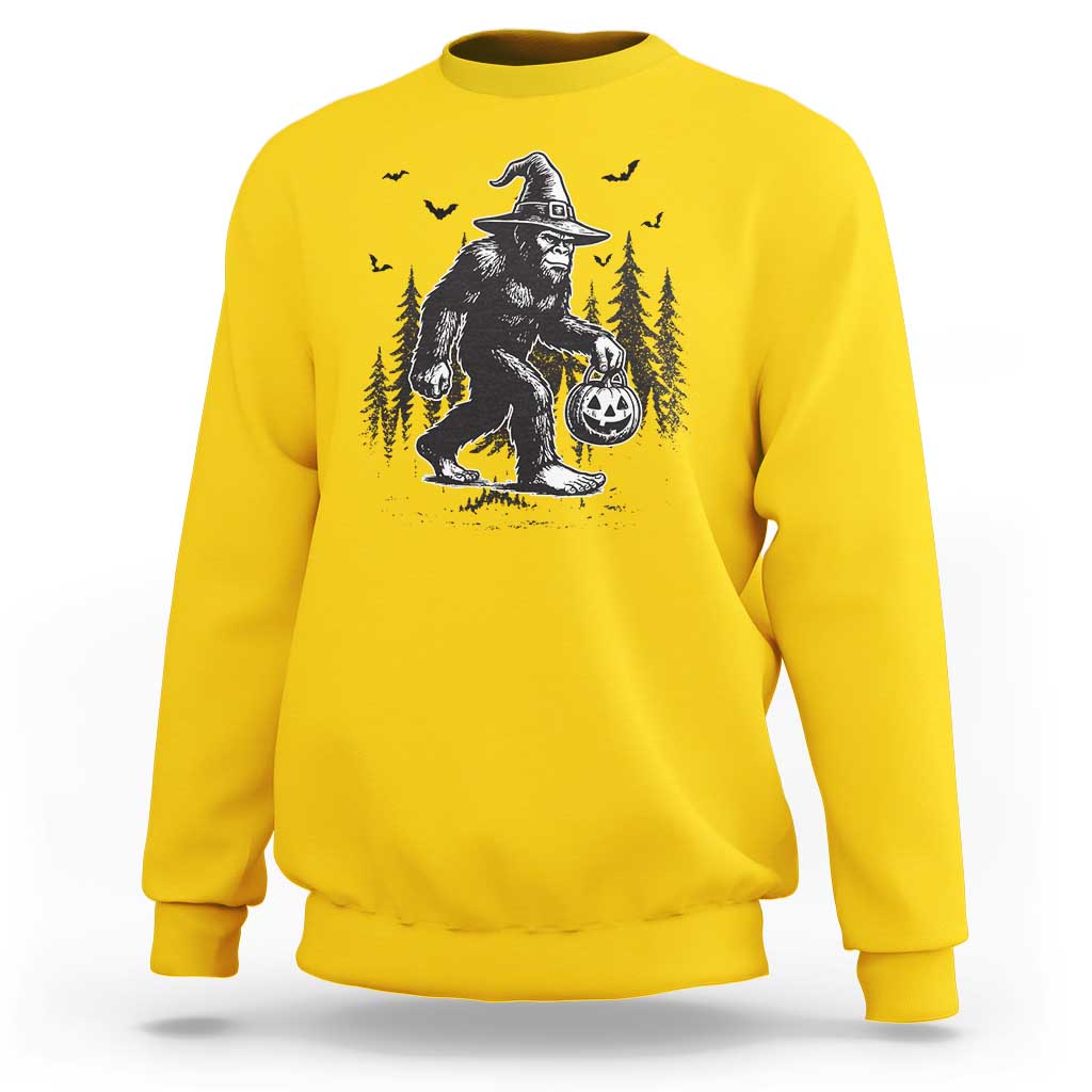 Funny Halloween Gift Sweatshirt Bigfoot Witch Costume - Wonder Print Shop