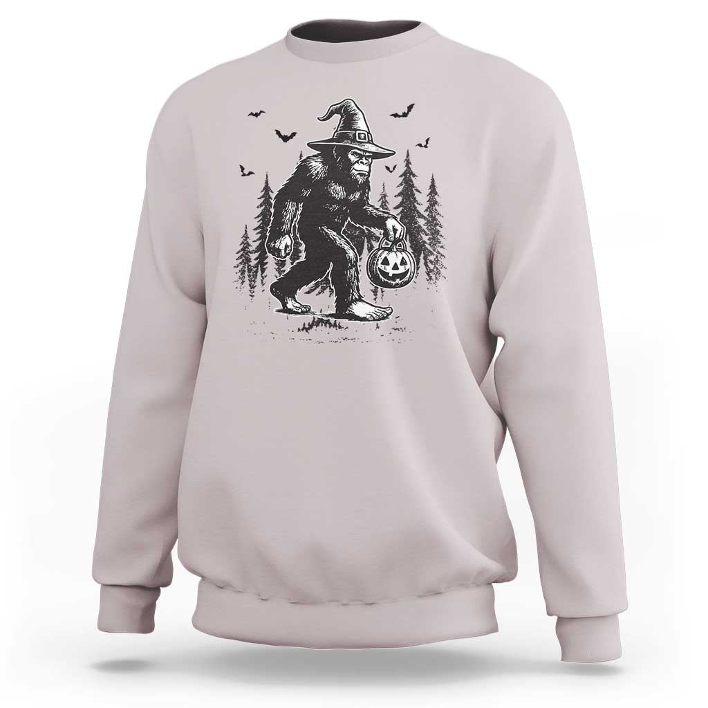 Funny Halloween Gift Sweatshirt Bigfoot Witch Costume - Wonder Print Shop