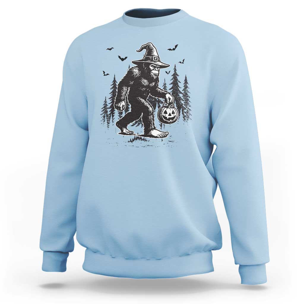 Funny Halloween Gift Sweatshirt Bigfoot Witch Costume - Wonder Print Shop