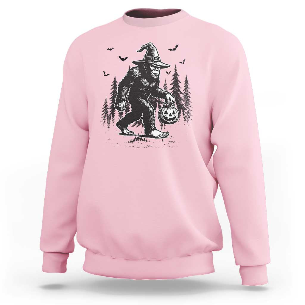 Funny Halloween Gift Sweatshirt Bigfoot Witch Costume - Wonder Print Shop