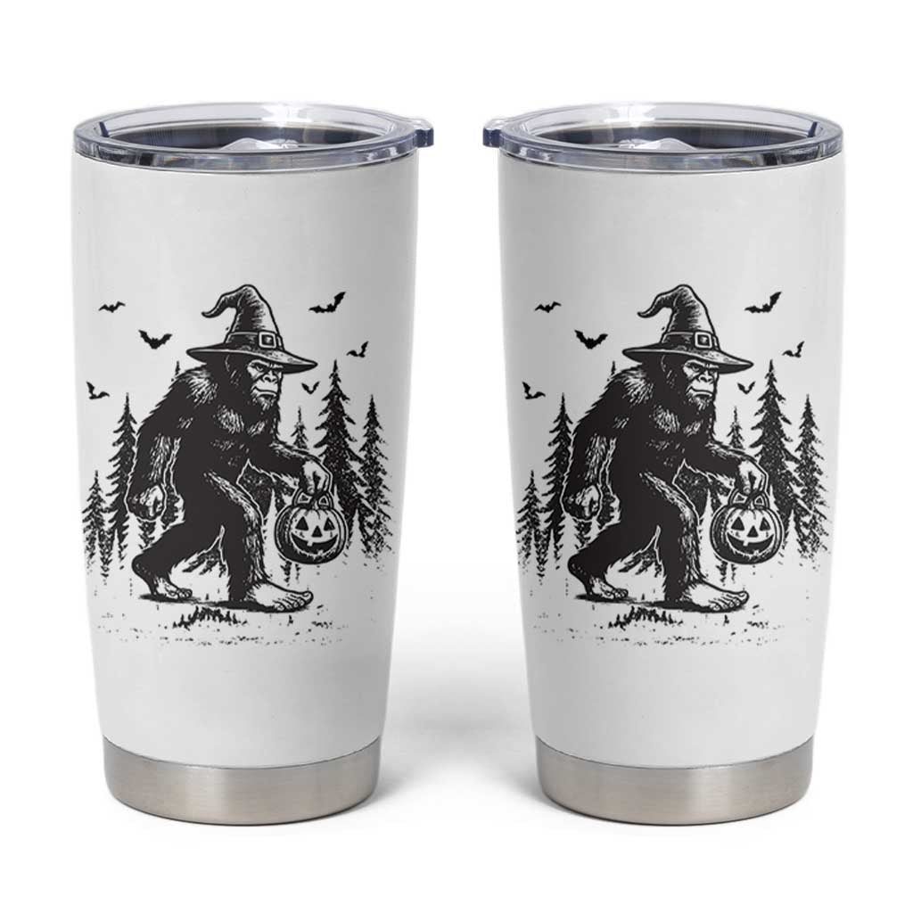 Funny Halloween Gift Tumbler Cup Bigfoot Witch Costume
