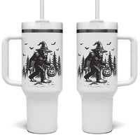 Funny Halloween Gift Tumbler With Handle Bigfoot Witch Costume