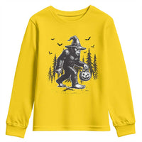 Funny Halloween Gift Youth Sweatshirt Bigfoot Witch Costume - Wonder Print Shop