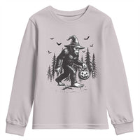 Funny Halloween Gift Youth Sweatshirt Bigfoot Witch Costume - Wonder Print Shop