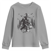 Funny Halloween Gift Youth Sweatshirt Bigfoot Witch Costume - Wonder Print Shop