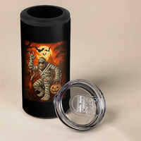 Halloween Mummy Bigfoot 4 in 1 Can Cooler Tumbler Funny Cryptid Gift