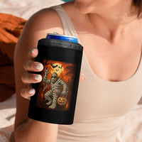 Halloween Mummy Bigfoot 4 in 1 Can Cooler Tumbler Funny Cryptid Gift