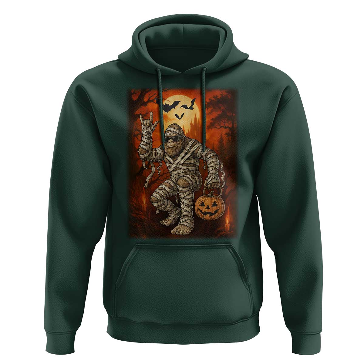 Halloween Mummy Bigfoot Hoodie Funny Cryptid Gift - Wonder Print Shop