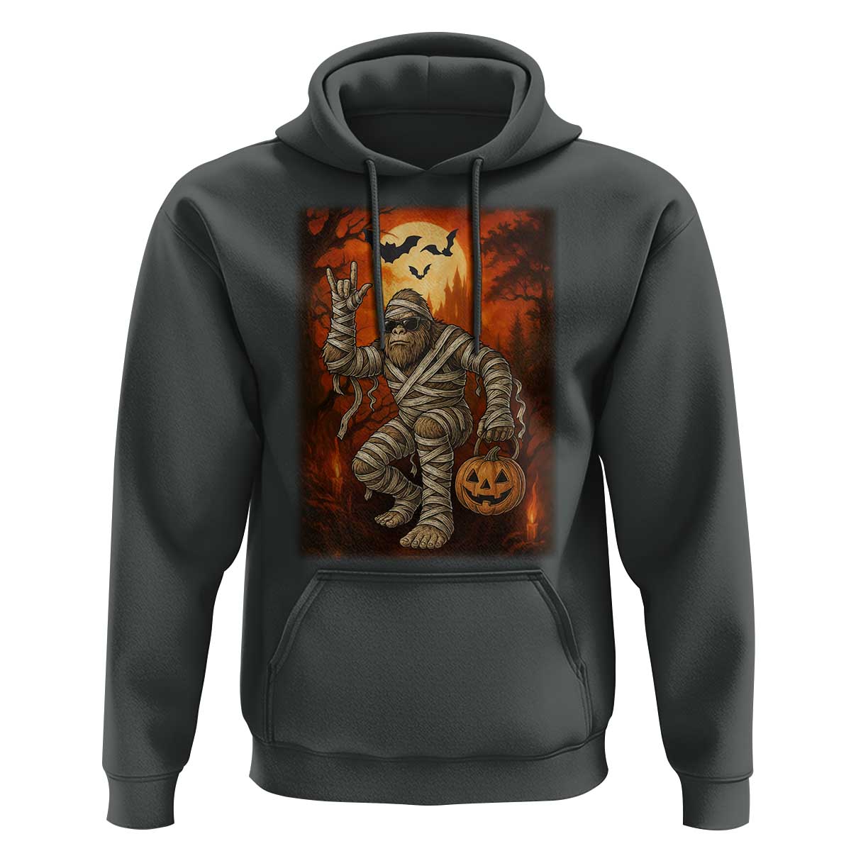 Halloween Mummy Bigfoot Hoodie Funny Cryptid Gift - Wonder Print Shop