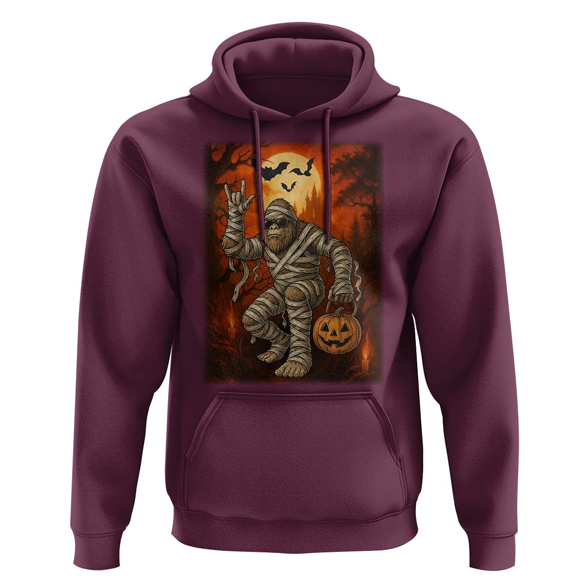Halloween Mummy Bigfoot Hoodie Funny Cryptid Gift - Wonder Print Shop