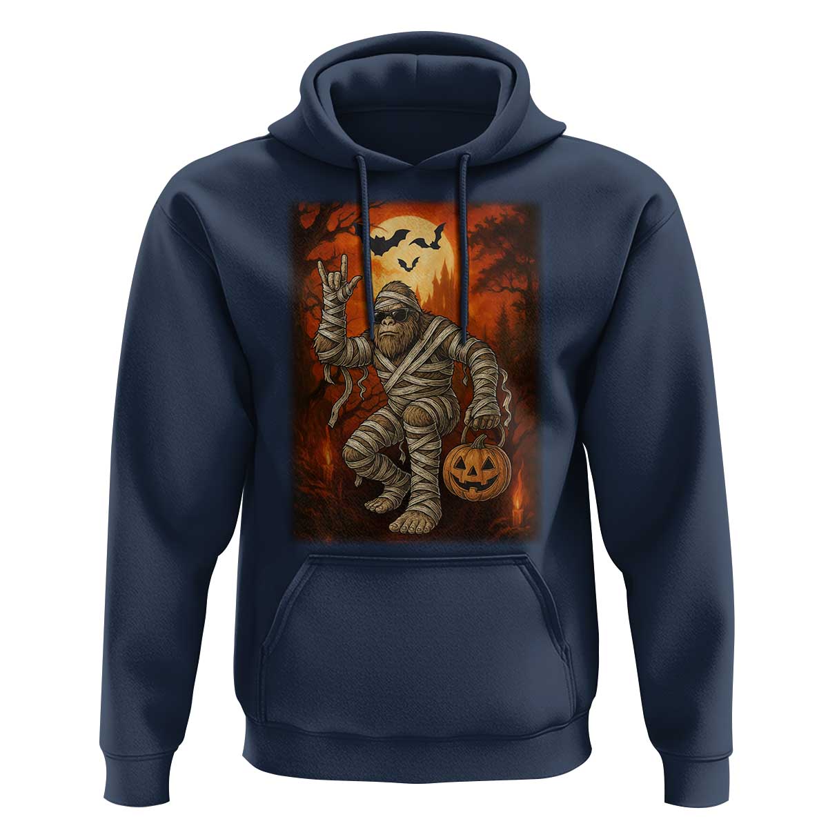 Halloween Mummy Bigfoot Hoodie Funny Cryptid Gift - Wonder Print Shop