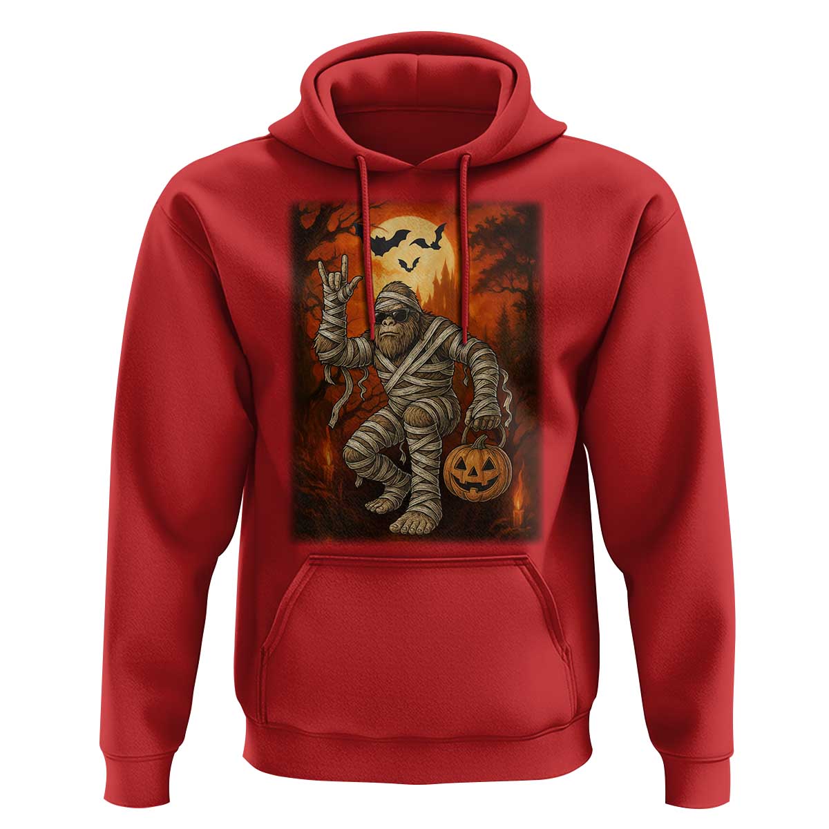 Halloween Mummy Bigfoot Hoodie Funny Cryptid Gift - Wonder Print Shop