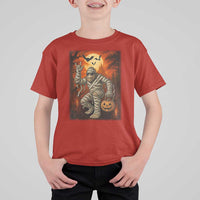Halloween Mummy Bigfoot T Shirt For Kid Funny Cryptid Gift - Wonder Print Shop