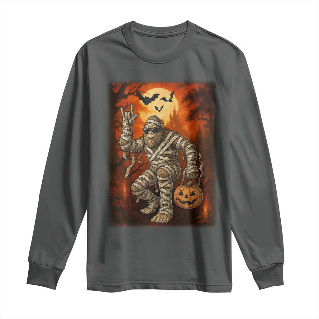Halloween Mummy Bigfoot Long Sleeve Shirt Funny Cryptid Gift - Wonder Print Shop