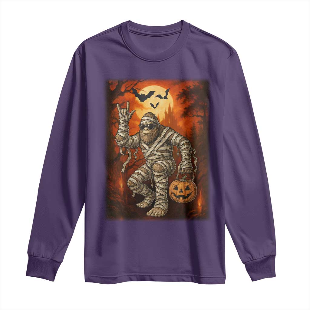Halloween Mummy Bigfoot Long Sleeve Shirt Funny Cryptid Gift - Wonder Print Shop