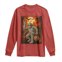 Halloween Mummy Bigfoot Long Sleeve Shirt Funny Cryptid Gift - Wonder Print Shop