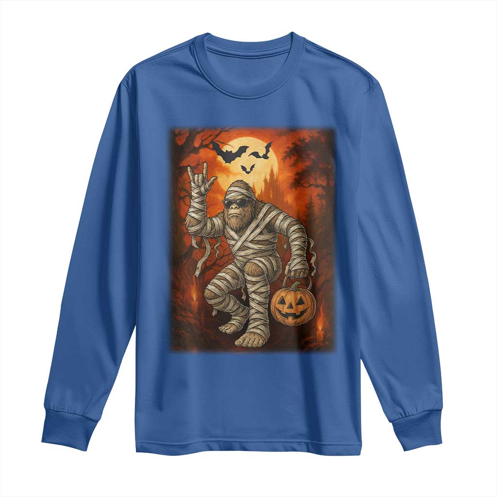 Halloween Mummy Bigfoot Long Sleeve Shirt Funny Cryptid Gift - Wonder Print Shop