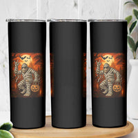 Halloween Mummy Bigfoot Skinny Tumbler Funny Cryptid Gift