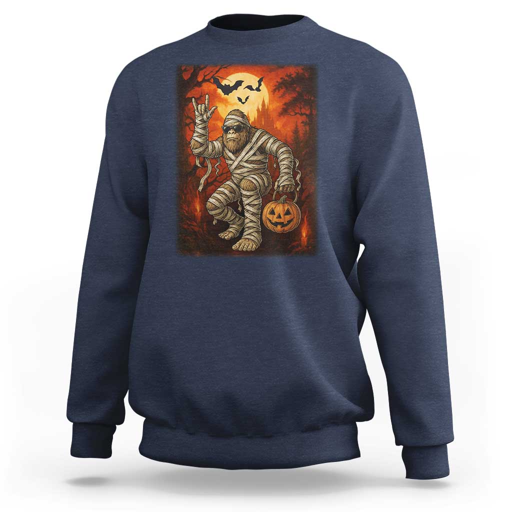 Halloween Mummy Bigfoot Sweatshirt Funny Cryptid Gift - Wonder Print Shop