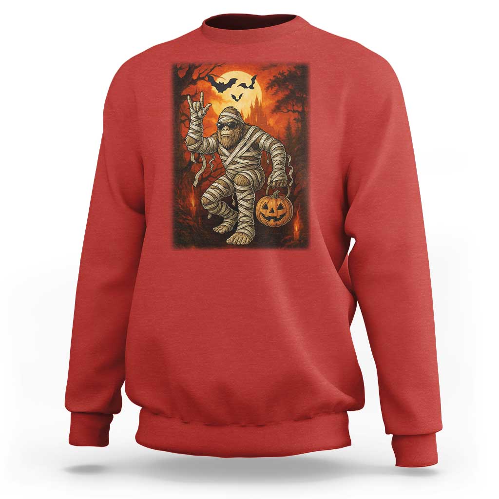 Halloween Mummy Bigfoot Sweatshirt Funny Cryptid Gift - Wonder Print Shop