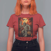 Halloween Mummy Bigfoot T Shirt For Women Funny Cryptid Gift - Wonder Print Shop